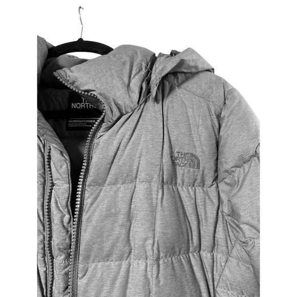 The North Face Metropolis Parka II Gray Goose Down Puffer Coat Womens Medium - Picture 5 of 8